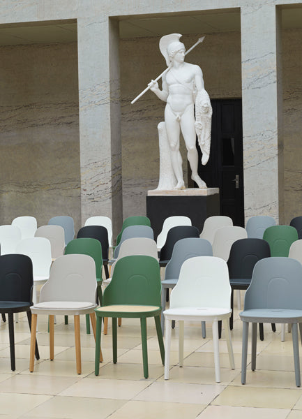 Allez PP Dining Chair Oak Legs by Normann Copenhagen, showing allez pp dining chair oak legs in live shot.