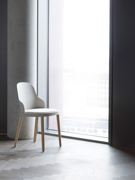 Allez PP Dining Chair Oak Legs by Normann Copenhagen, showing allez pp dining chair oak legs in live shot.
