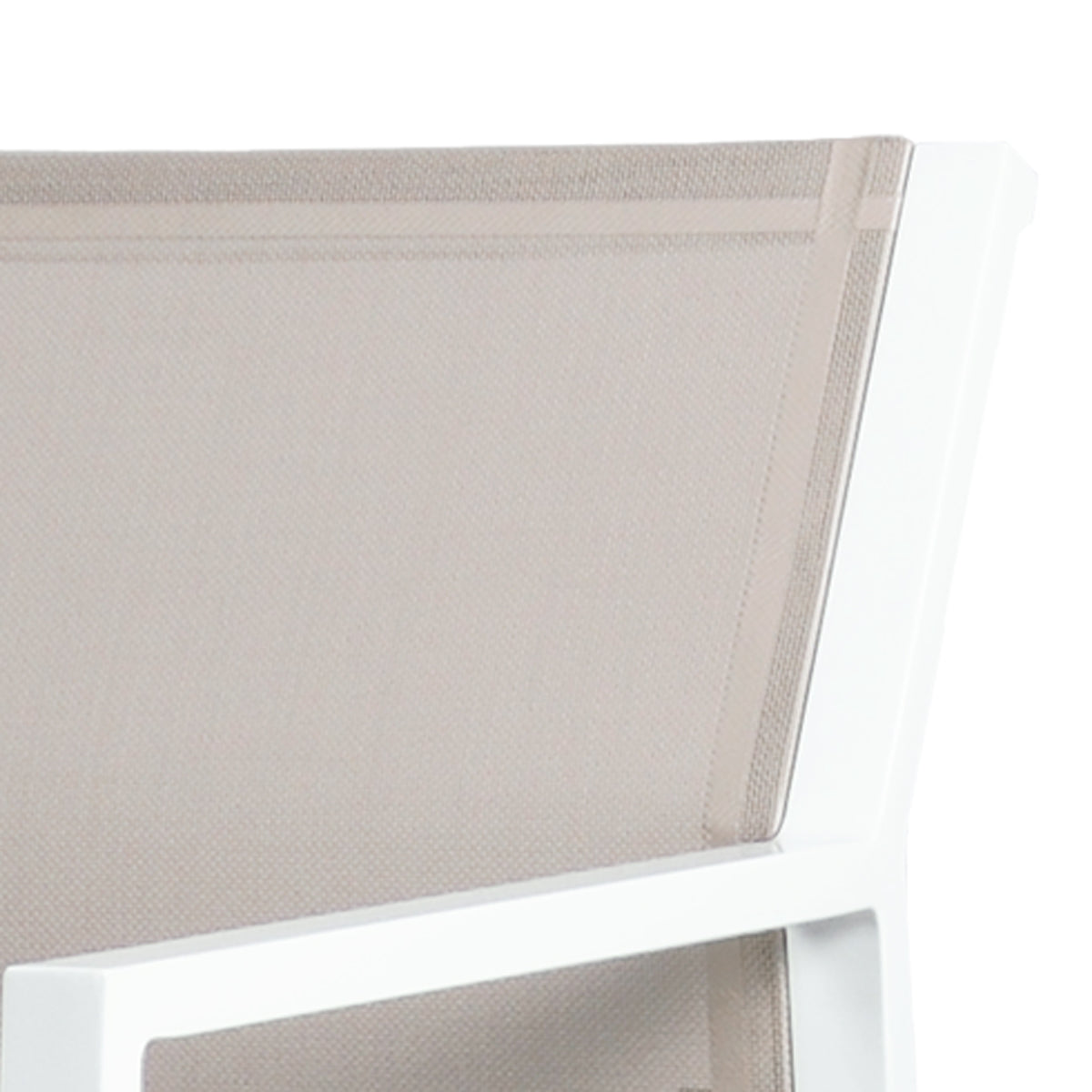 Allux Carver Chair by Mamagreen - showing closeup view of allux carver chair in light taupe standard batyline.