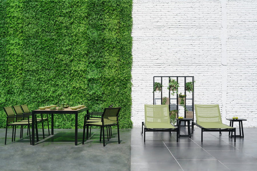 Allux Wood Dining Table by Mamagreen, showing allux wood dining table in live shot.