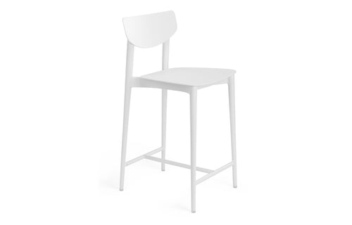 Ally Bar Stool by m.a.d. - White Powder Coated Aluminum.