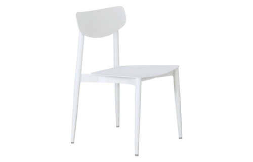 Ally Dining Chair m.a.d. - White Powder Coated Aluminum.