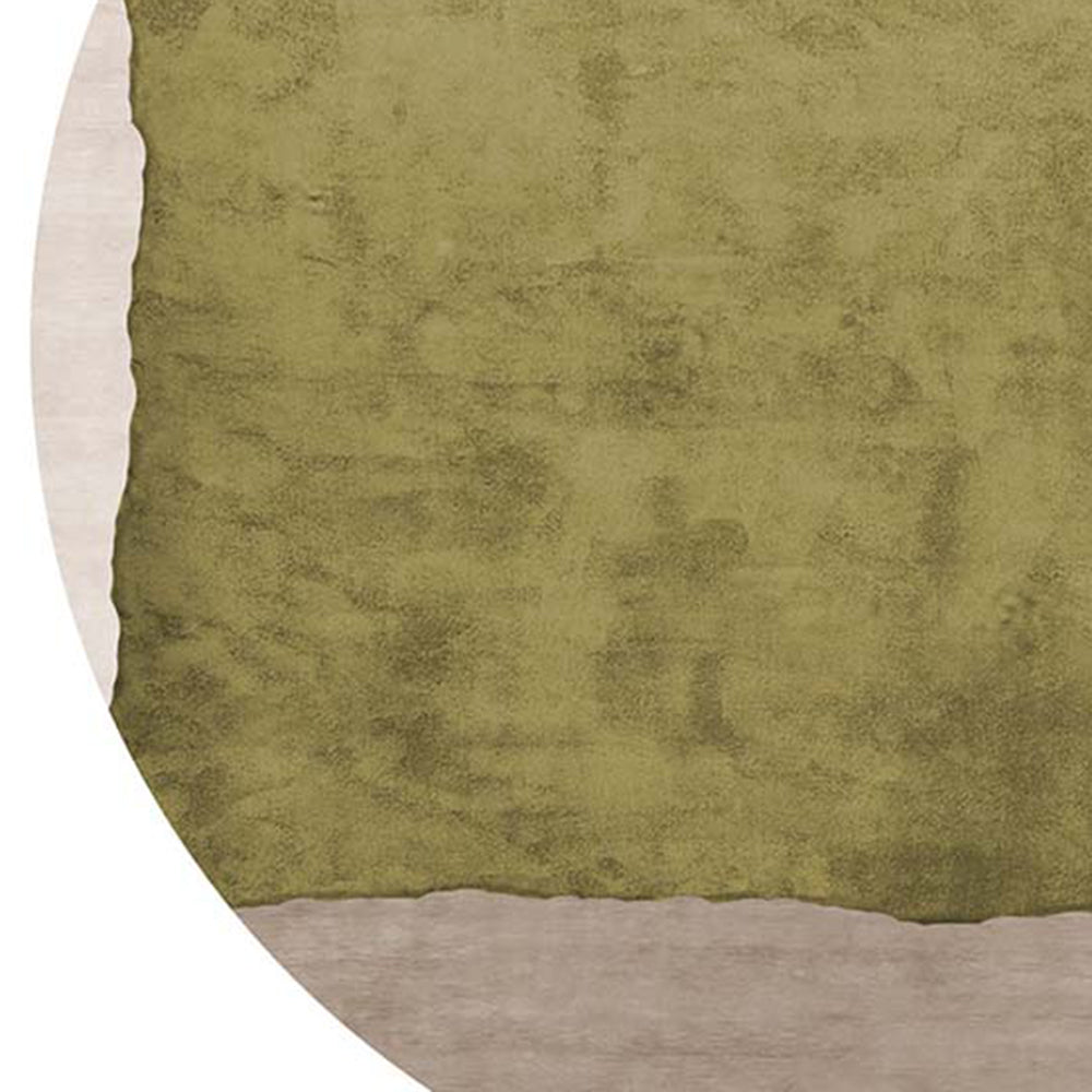 Alta La Praiola ALP32 Rug by Second Studio, showing closeup view of alta la praiola alp32 rug by second studio in olive, taupe & cream.