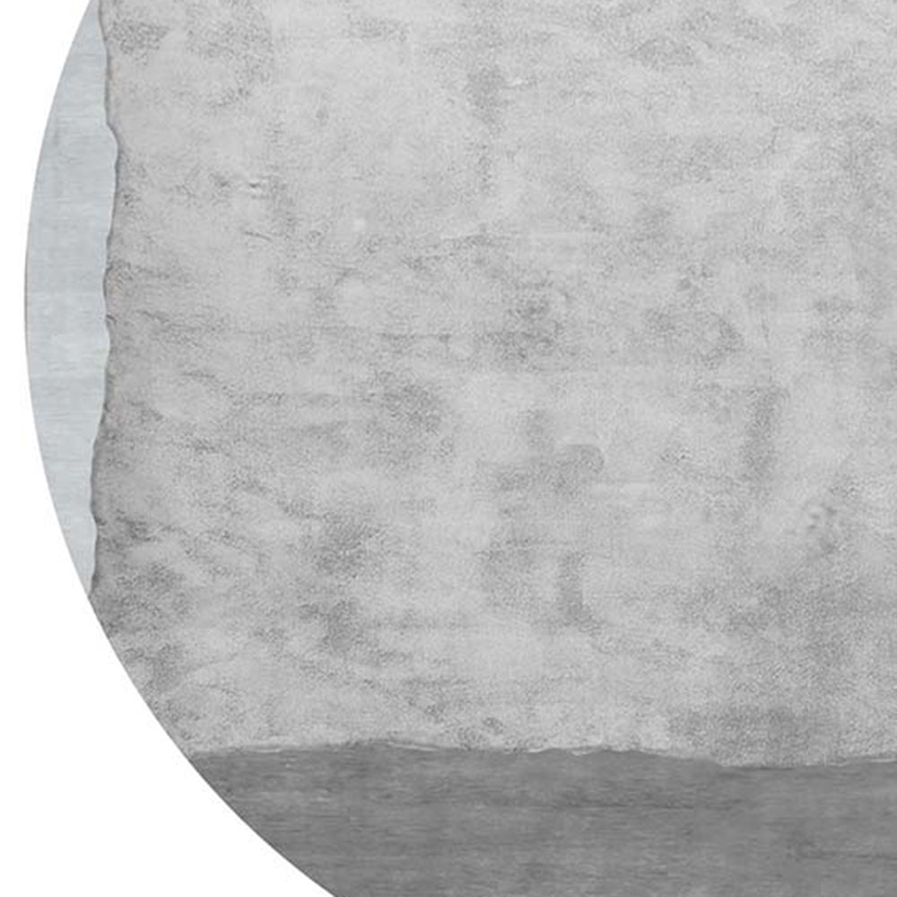 Alta La Praiola ALP33 Rug by Second Studio, showing closeup view of alta la praiola alp33 rug by second studio in silver, dark & mid grey.