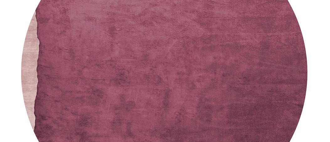 Alta La Praiola ALP34 Rug by Second Studio, showing closeup view of alta la praiola alp34 rug by second studio in plum, burgundy & light rose.