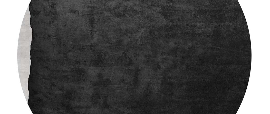 Alta La Praiola ALP35 Rug by Second Studio, showing closeup view of alta la praiola alp35 rug by second studio in black, mid grey & silver.