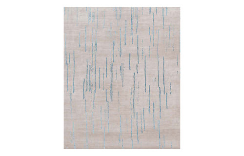 Amabuki AI38 Rug by Second Studio - Light Taupe & Blue.