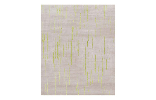 Amabuki AI39 Rug by Second Studio - Light Taupe & Green.