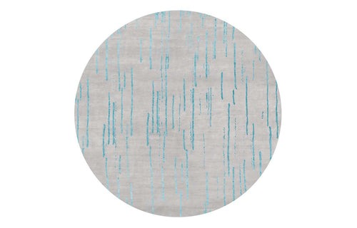 Amawago AO61 Rug by Second Studio - Grey & Turquoise.