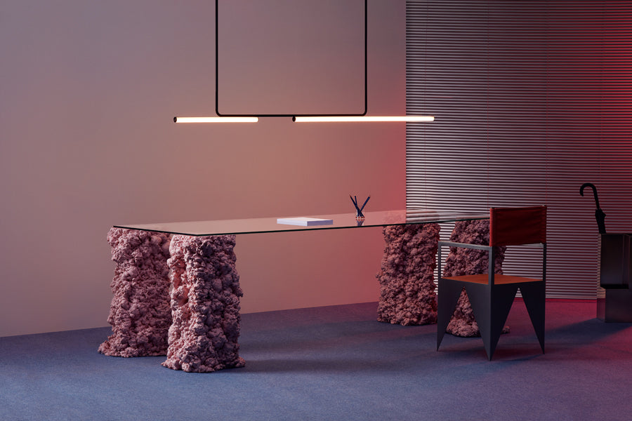Ambrosia Pendant/Ceiling Light by Marset, showing ambrosia pendant/ceiling light in live shot.