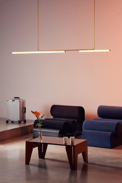 Ambrosia Pendant/Ceiling Light by Marset, showing ambrosia pendant/ceiling light in live shot.