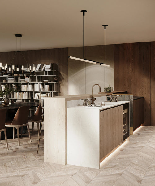 Ambrosia Pendant/Ceiling Light by Marset, showing ambrosia pendant/ceiling light in live shot.