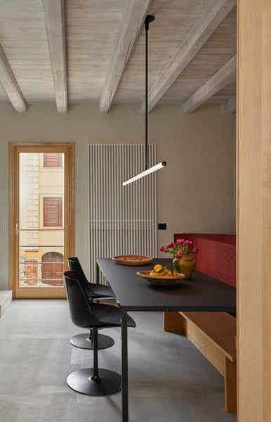 Ambrosia Pendant/Ceiling Light by Marset, showing ambrosia pendant/ceiling light in live shot.