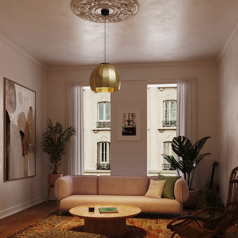 Amicus 16" Pendant by Cerno, showing of amicus 16" pendant in live shot.