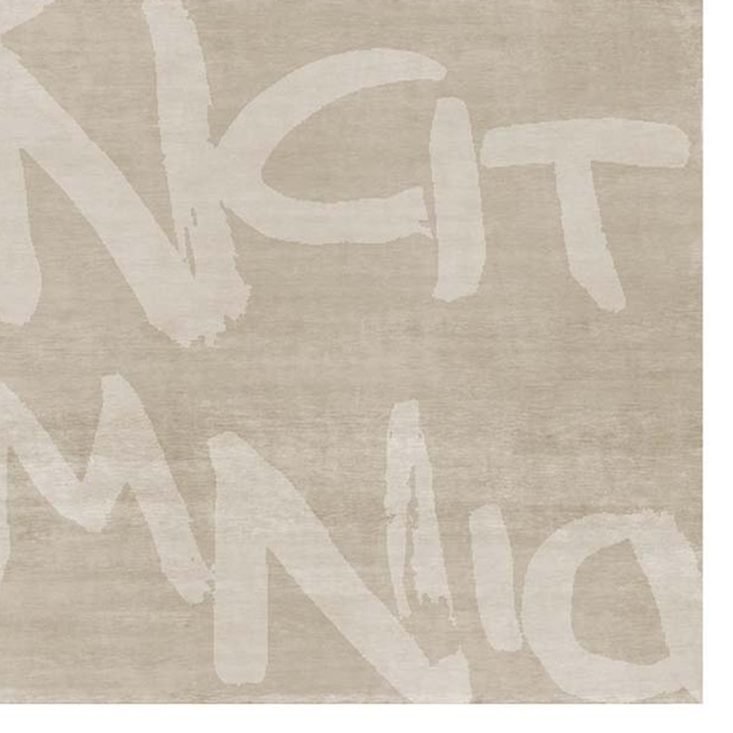 Amor Vincit Omnia AA125 Rug by Second Studio, showing closeup view of amor vincit omnia AA125 rug by second studio in sand.
