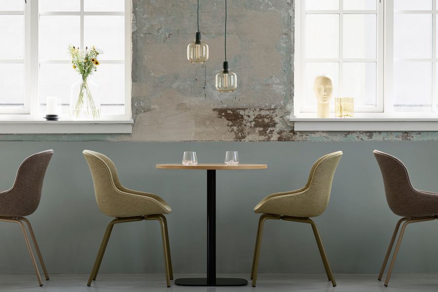 Amp US Pendant Lamp by Normann Copenhagen, showing amp us pendant lamps in live shot.