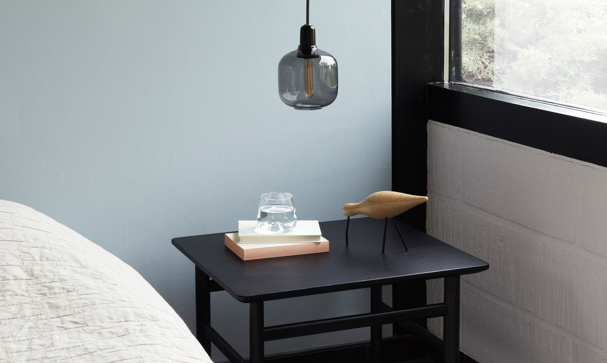 Amp US Pendant Lamp by Normann Copenhagen, showing amp us pendant lamp in live shot.