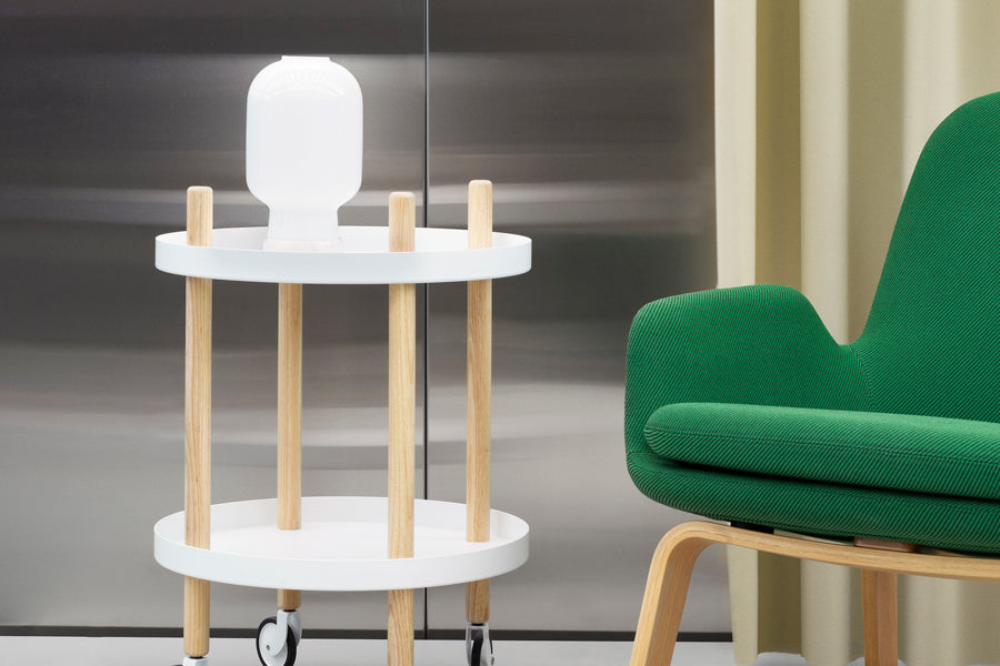 Amp US Table Lamp by Normann Copenhagen, showing amp us table lamp in live shot.