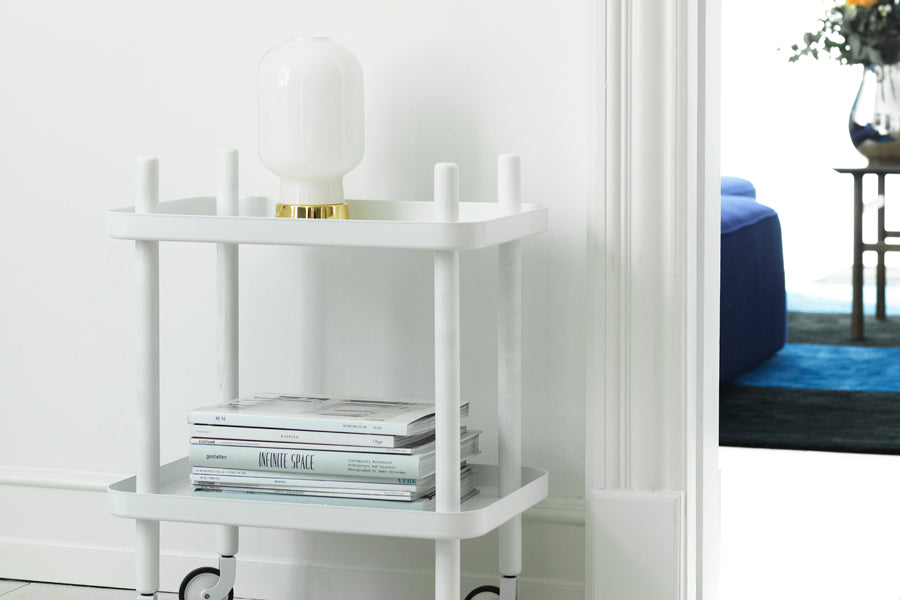 Amp US Table Lamp by Normann Copenhagen, showing amp us table lamp in live shot.