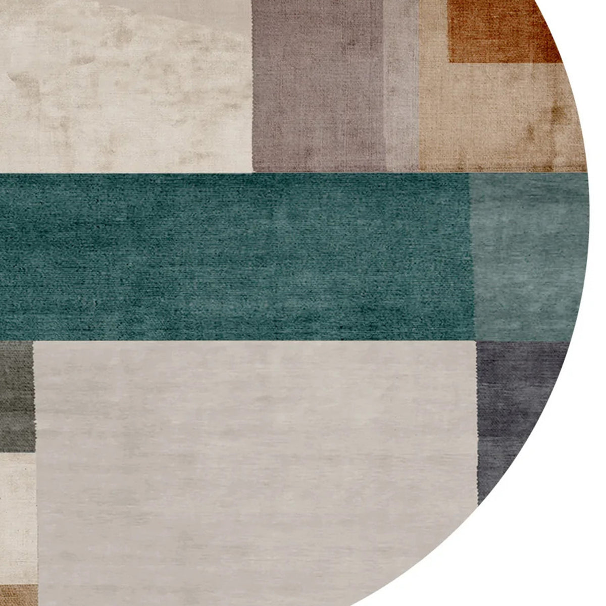 Ancona No 104 AO104 Rug by Second Studio, showing closeup view of ancona no 104 ao104 rug by second studio in round/multi colors.