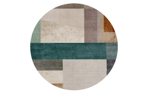 Ancona No 104 AO104 Rug by Second Studio - Round/Multi Colors.