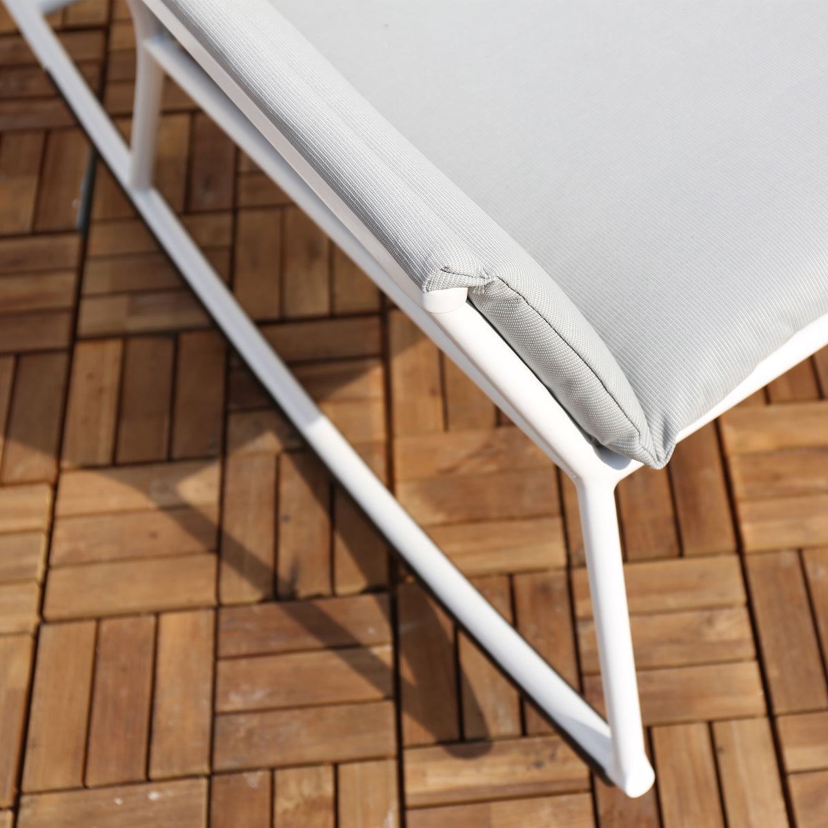 Andy High Back Rocking Chair by Mamagreen, showing closeup view of andy high back rocking chair in live shot.