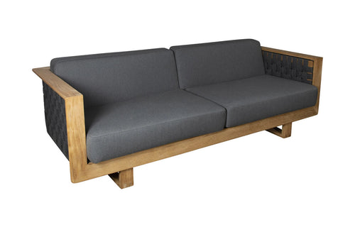 Angle 3-Seater Sofa With Teak Frame by Cane-Line.