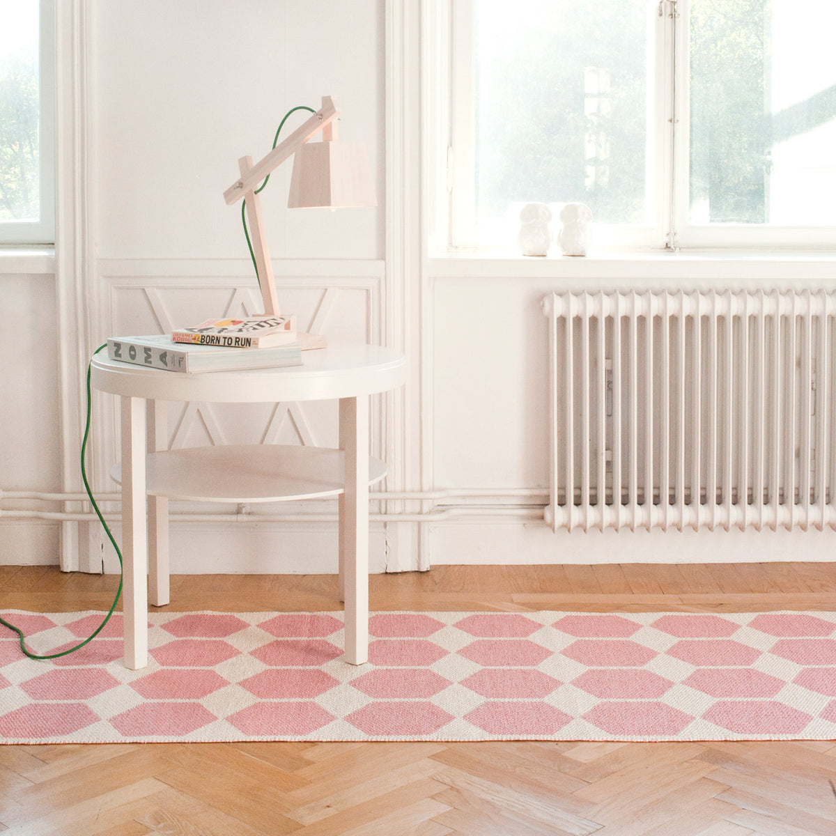 Anna Woven Plastic Rug by Brita, showing anna woven plastic rug in live shot.