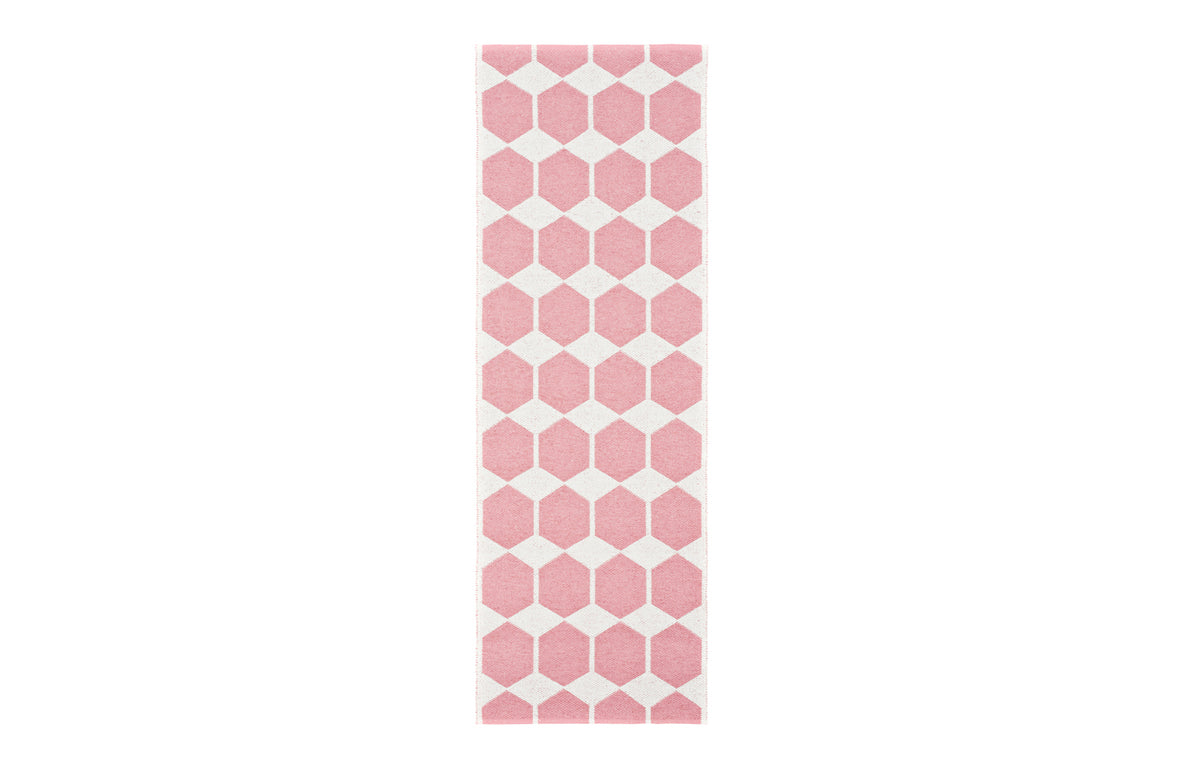 Anna Woven Plastic Rug by Brita - Pink Pastel Anna Woven Rug.