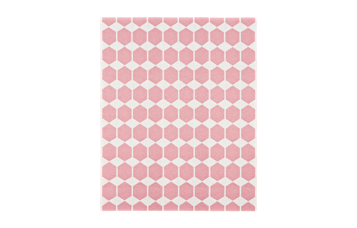 Anna Woven Plastic Rug by Brita - Pink Pastel Anna Woven Rug.