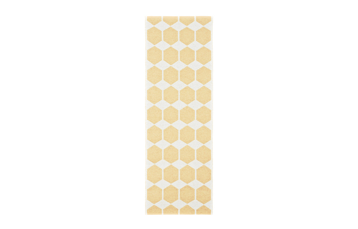 Anna Woven Plastic Rug by Brita - Yellow Anna Woven Rug.