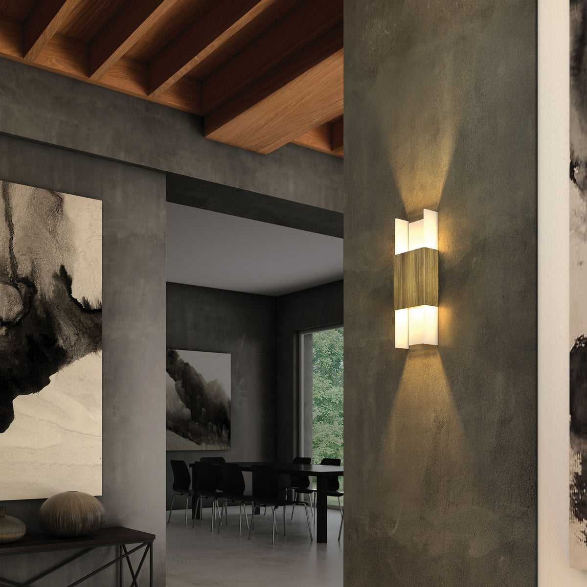 Ansa LED Sconce by Cerno, showing ansa led sconce in live shot.