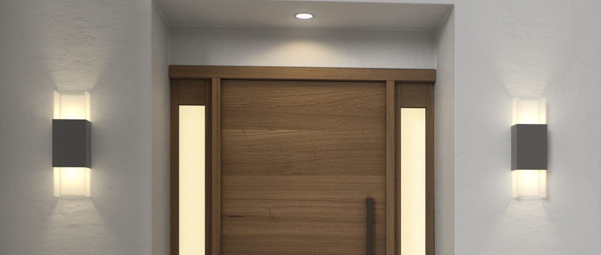 Ansa Outdoor LED Sconce by Cerno, showing of ansa outdoor led sconce in live shot.