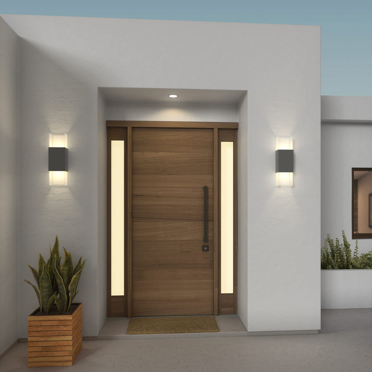 Ansa Outdoor LED Sconce by Cerno, showing of ansa outdoor led sconce in live shot.
