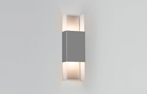 Ansa Outdoor LED Sconce by Cerno - Matte Grey Powdercoat Shade.