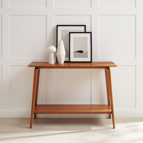 Antares Console Table by Greenington, showing antares console table in live shot.
