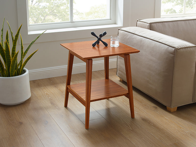 Antares End Table by Greenington, showing antares end table in live shot.