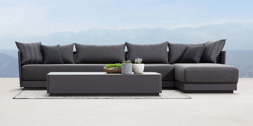 Antigua Outdoor 2 Seat 1 Arm Sofa by Harbour Outdoor, showing antigua outdoor 2 seat 1 arm sofa in live shot.