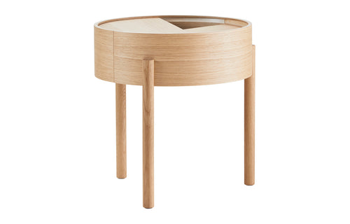 Arc Side Table by Woud - Oiled Oak Wood.