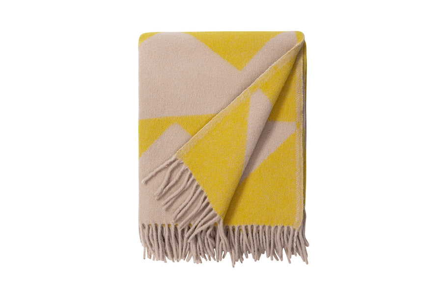 Arctic Woolen Blanket by Brita, showing arctic woolen blanket in sulphur arctic woolen blanket.