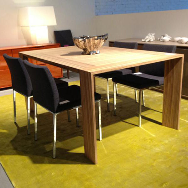 Aria Metal Dining Chair by SohoConcept, live shoot of the table with chair.