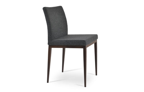 Aria MW Dining Chair by SohoConcept - Camira Blazer Dark Grey Wool.