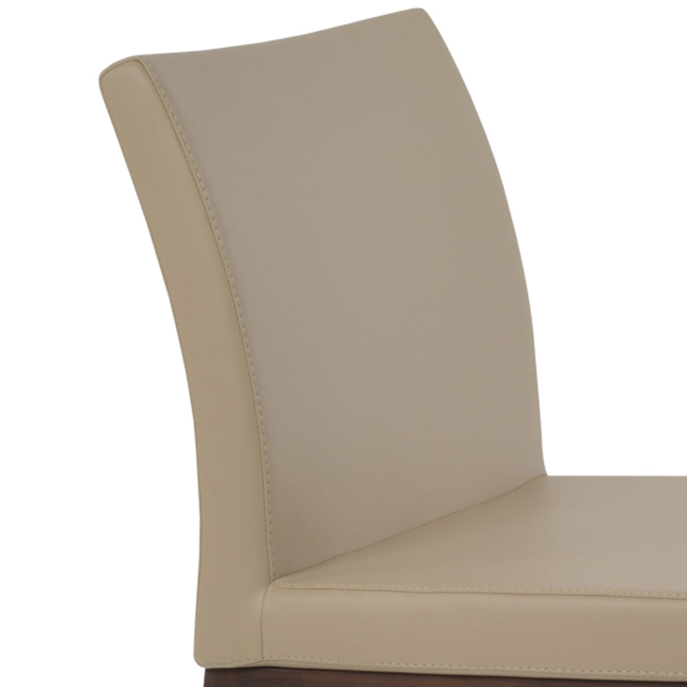 Aria MW Dining Chair by SohoConcept, showing closeup view of mw dining chairs in wheat ppm-s.