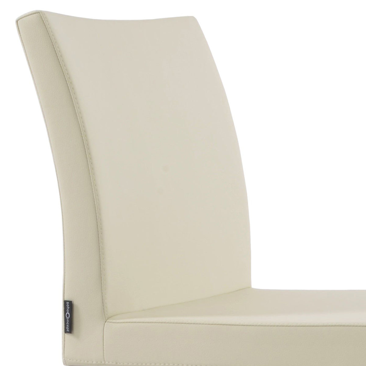 Aria Wood Counter Stool-Leather by SohoConcept, showing closeup view of aria wood counter stool-leather in cream ppm.