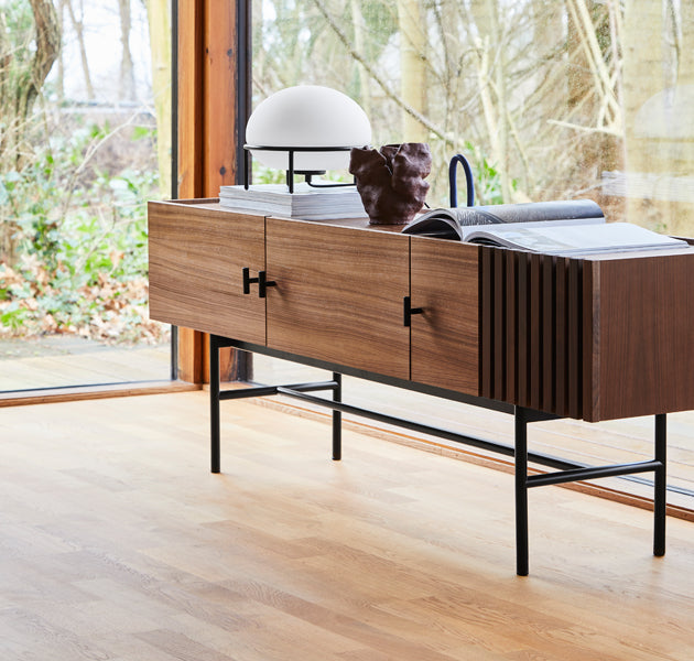 Array Low Sideboard by Woud, showing array low sideboard in live shot.
