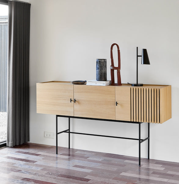 Array Sideboard by Woud, showing array sideboard in live shot.