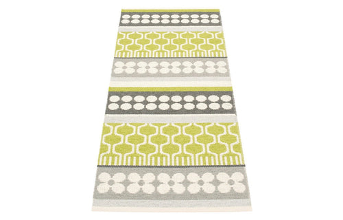 Asta Lime Runner Rug by Pappelina.