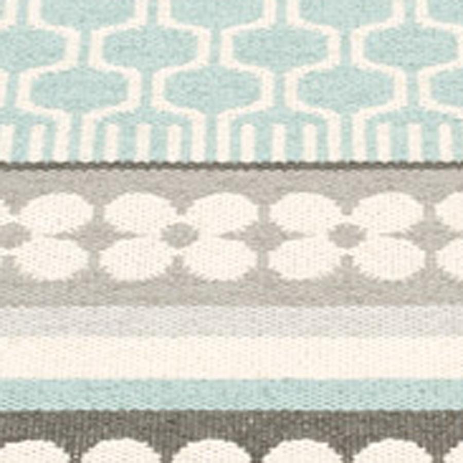 Asta Pale Turquoise Runner Rug by Pappelina, showing closeup view of asta pale turquoise runner rug.