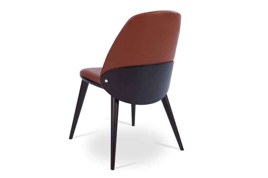 Aston Dining Chair by SohoConcept, showing angle back view of dining chair.