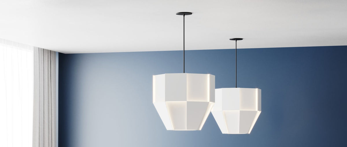 Astrum LED Pendant by Cerno, showing of astrum led pendant in live shot.